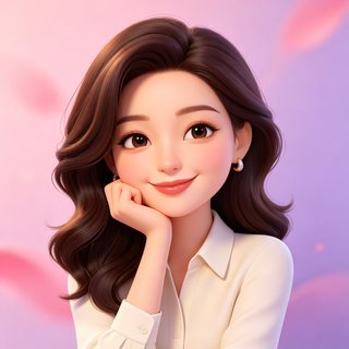 meimodu 知性御姐 AI 人设 3D 卡通头像